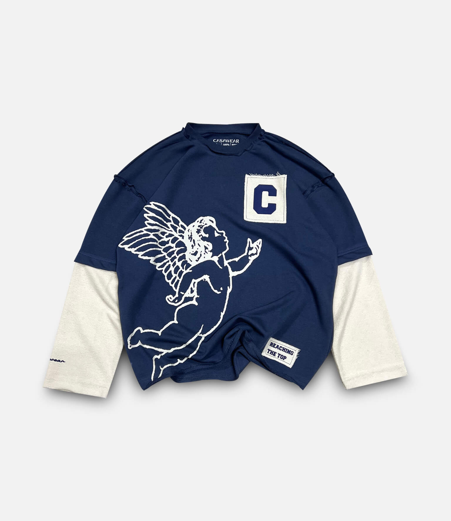 Reaching the top Double sleeves - Navy Blue