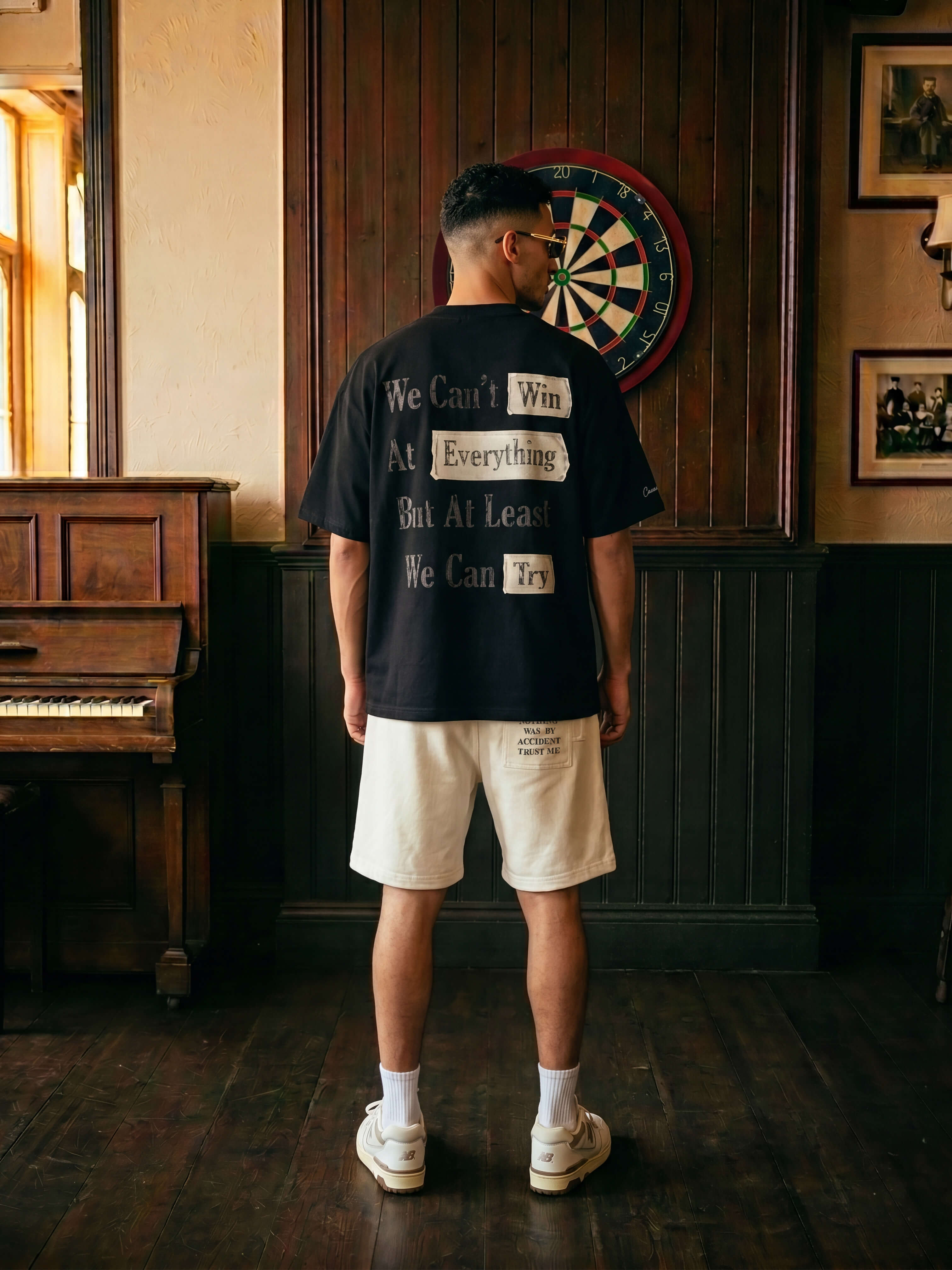 We Can Try Patched Tee - Black