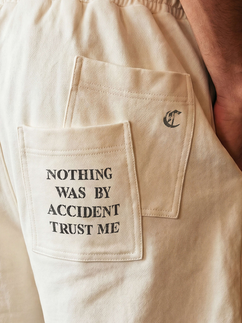 No Luck Patched Short - Creamy Milk