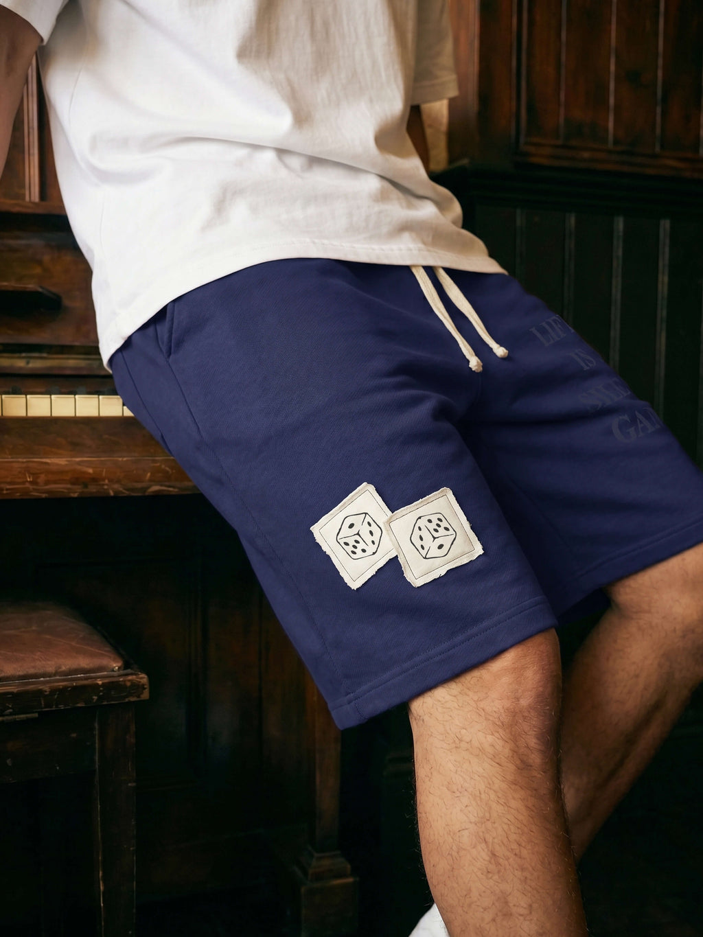 Silent Game Patched Short - Navy Blue