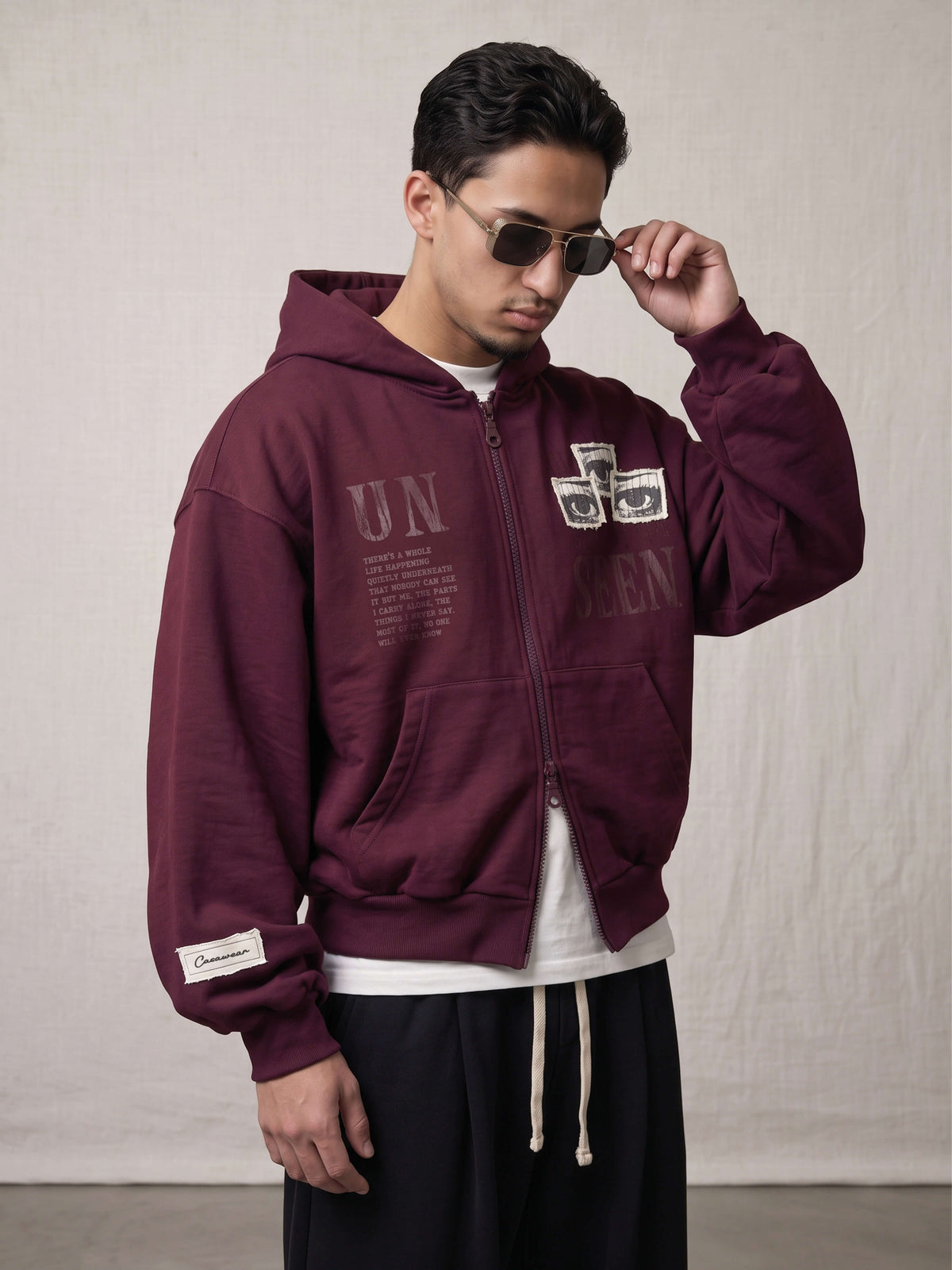 Unseen Patch Hoodie - Wine