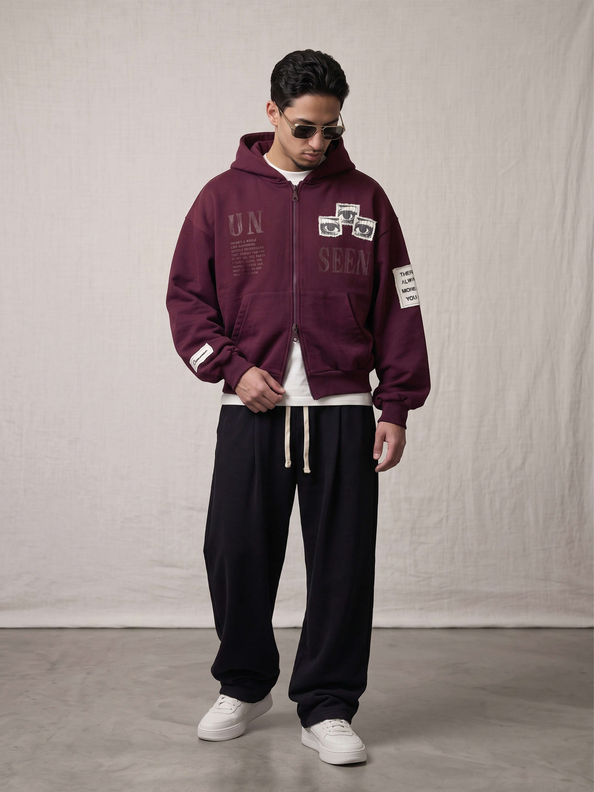 Unseen Patch Hoodie - Wine