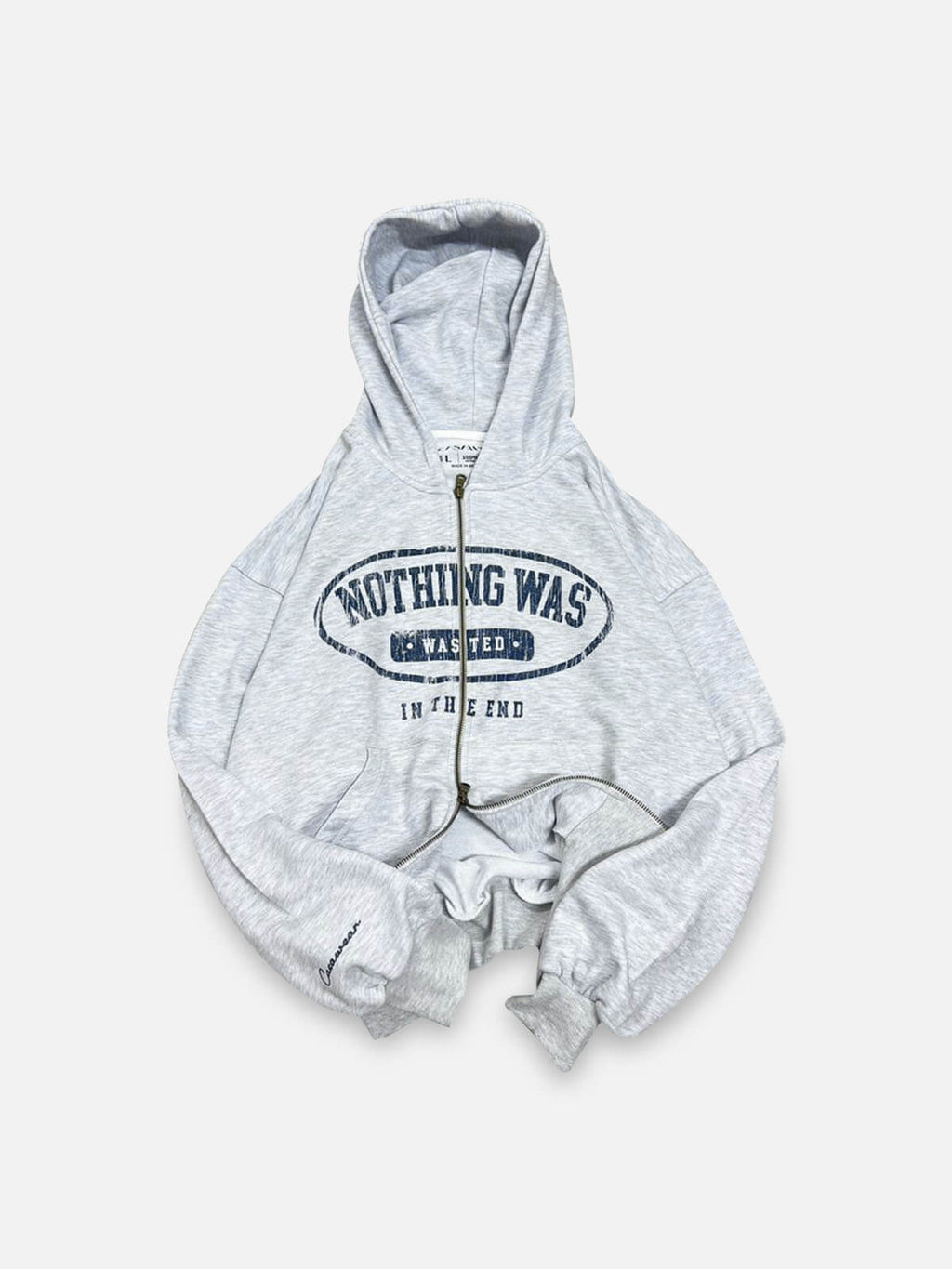 Nothing Was Wasted Double Zipper - Heather Grey