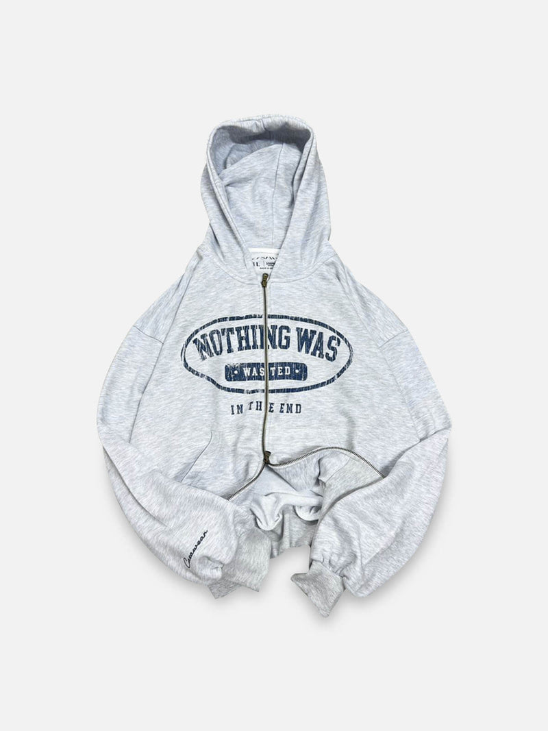 Nothing Was Wasted Double Zipper - Heather Grey