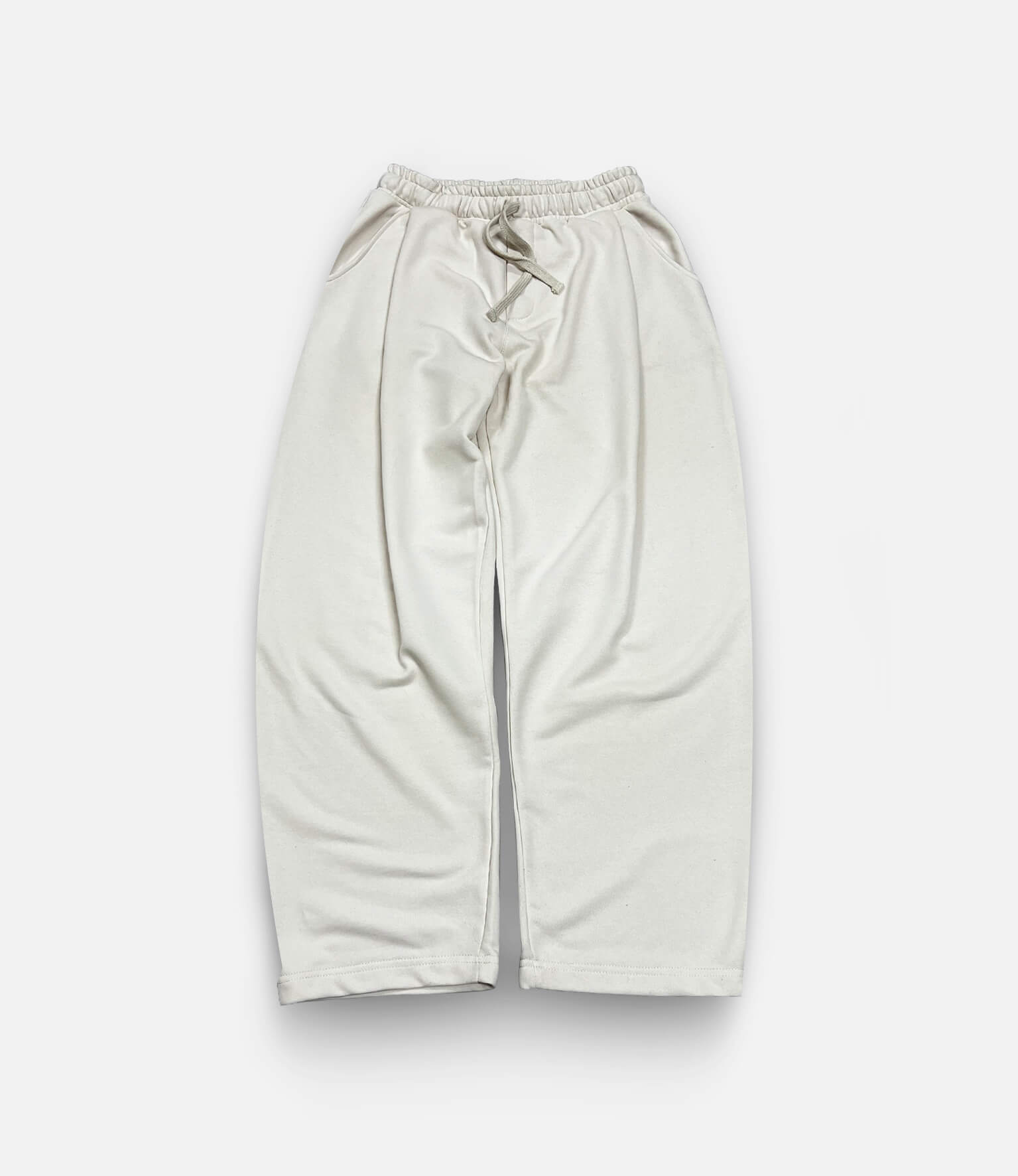 Pleated baggy pant - creamy milk