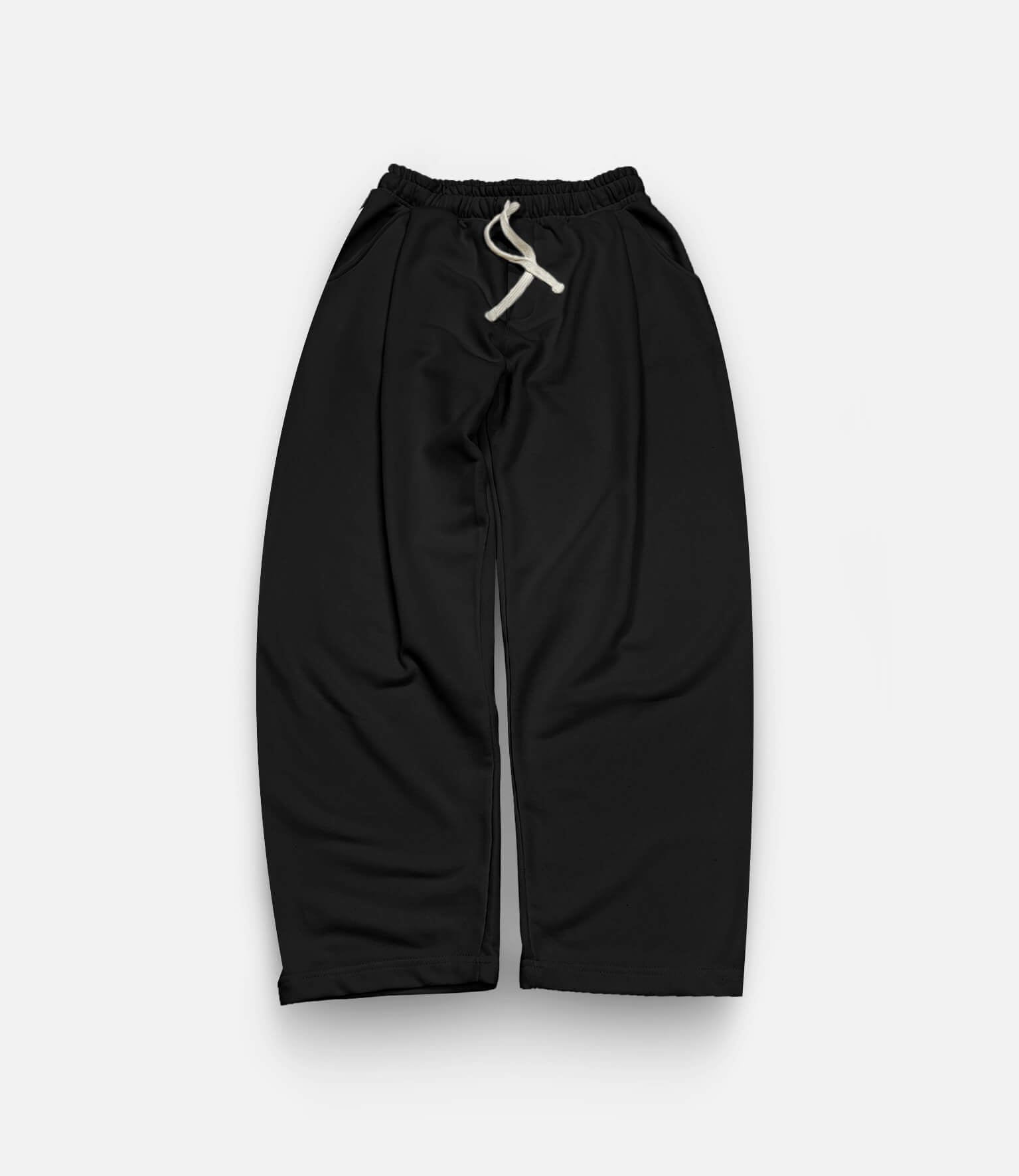 Pleated baggy pant - BLACK