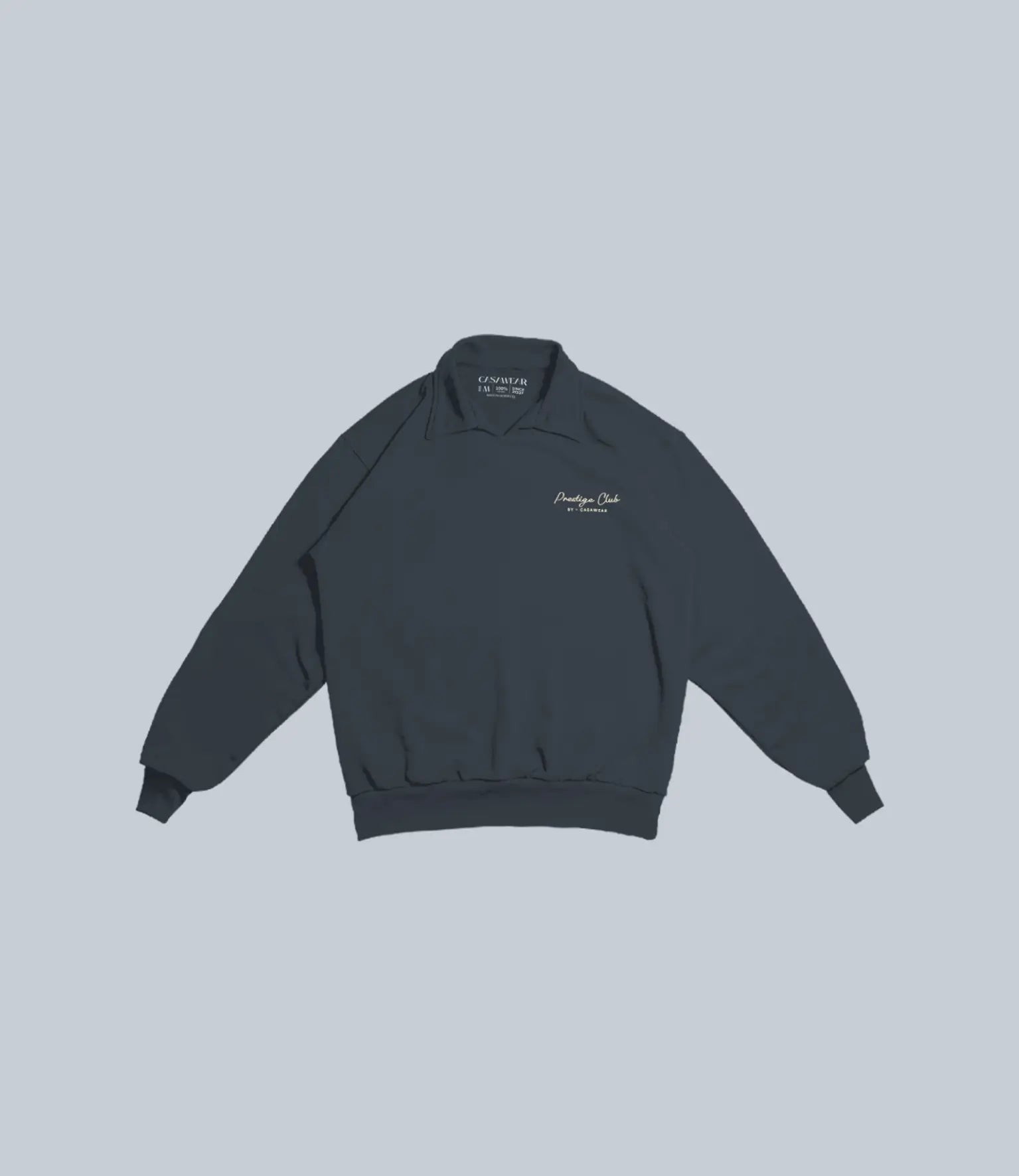collared sweatshirt - Creamy