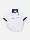 Prestige Club Ribbed Polo - white & Navy