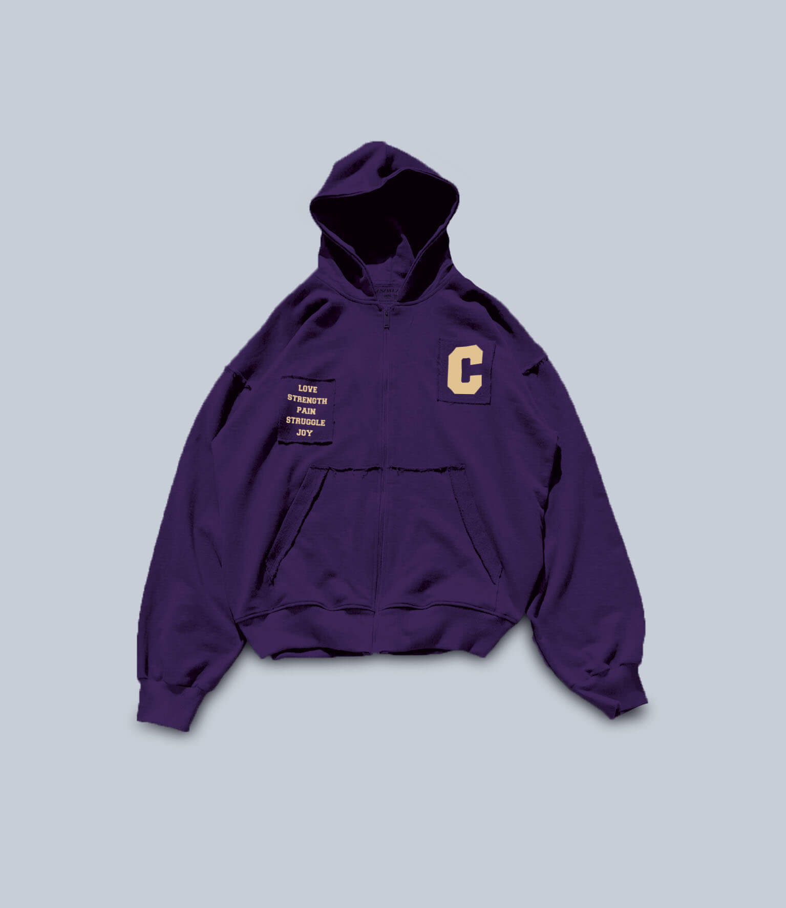 SFNL ZIPPER HOODIE - DARK LAVENDER