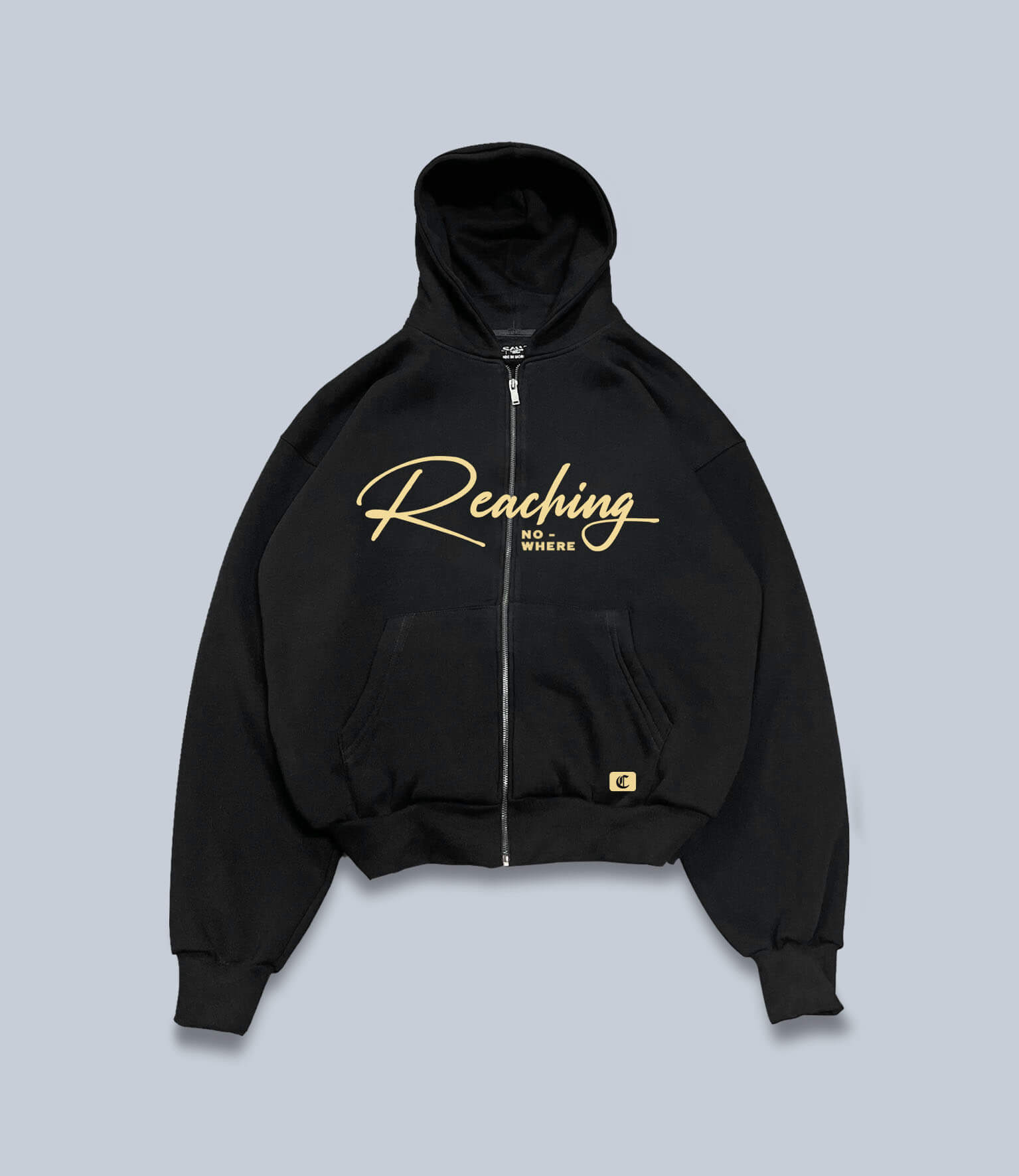 reaching nowhere zipper - black