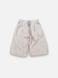 PC Pleated linen Short - Jacquard Beige