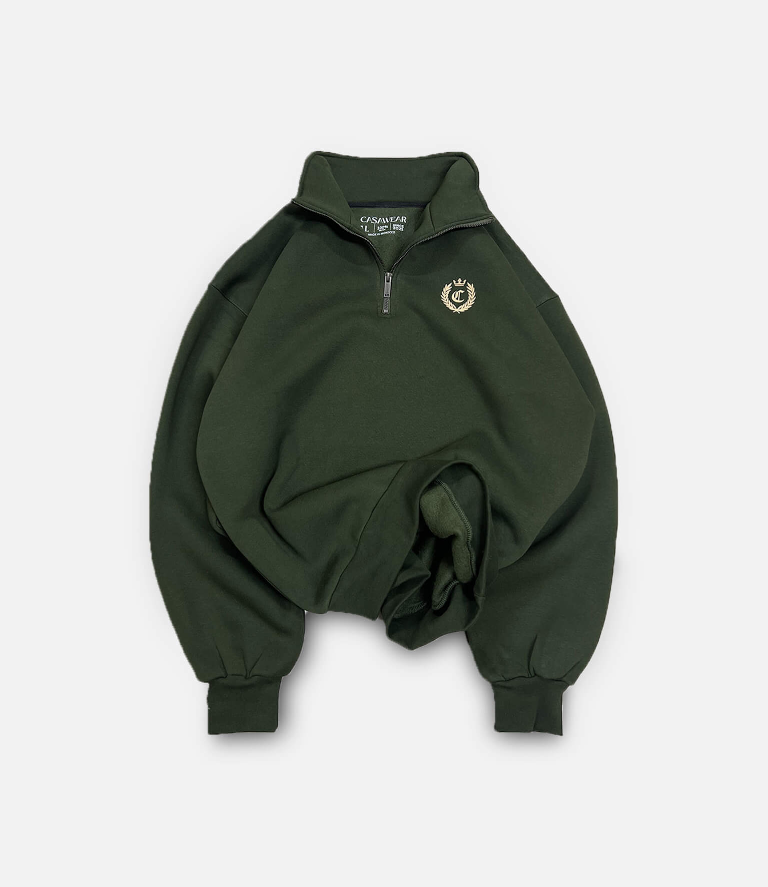 signature quarter zip - dark olive