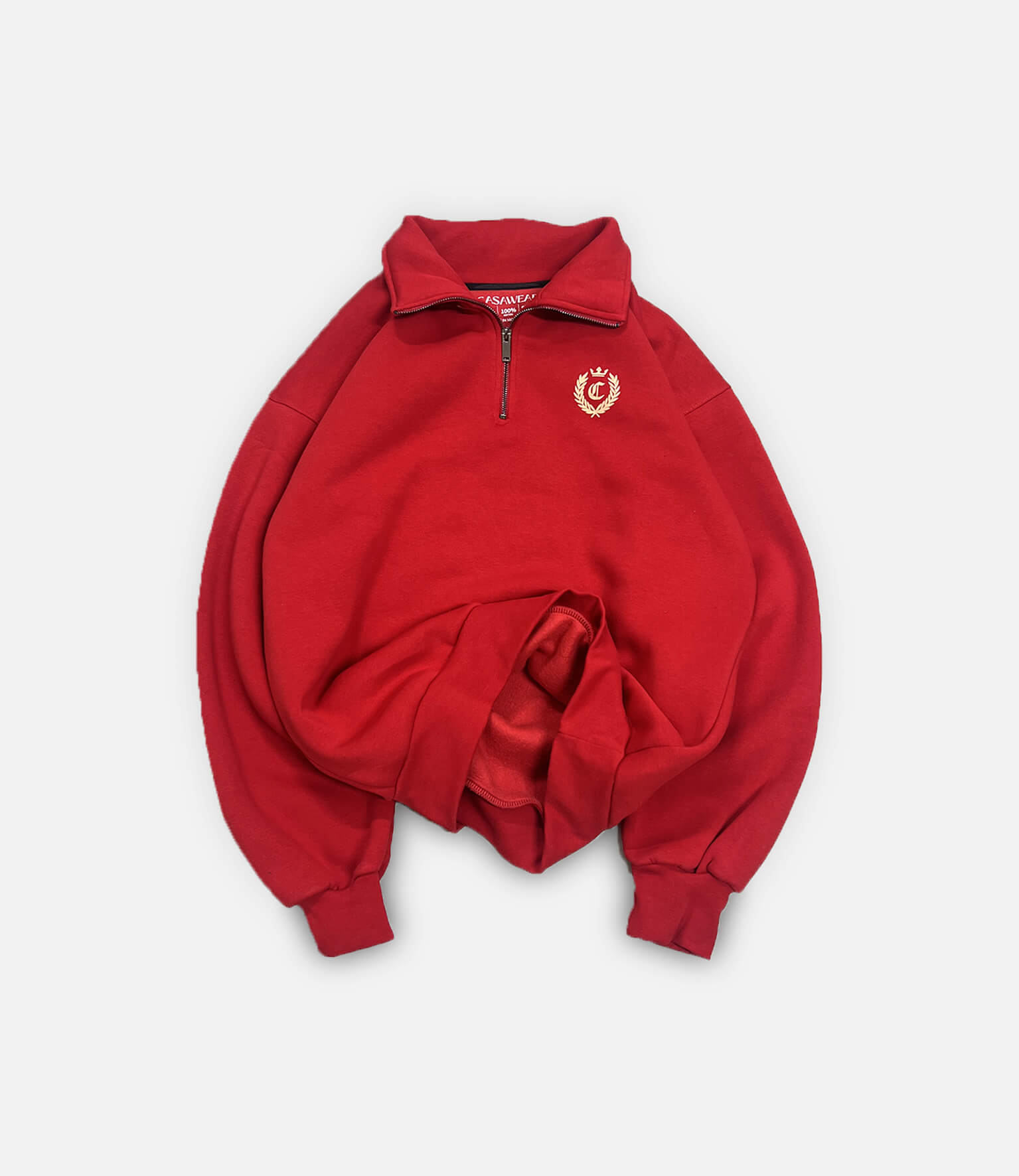 signature quarter zip - Chilli Red