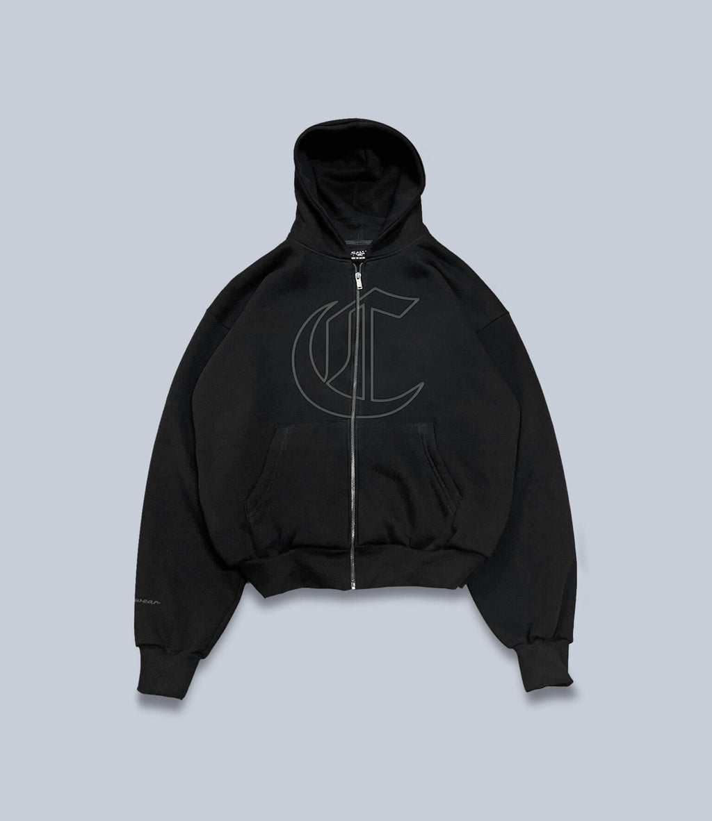 Signature zipper V2 - Black