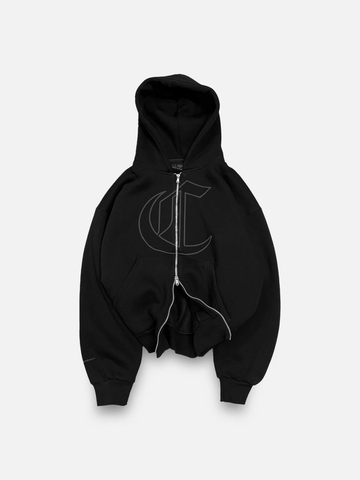 Signature double zipper V2 - Black