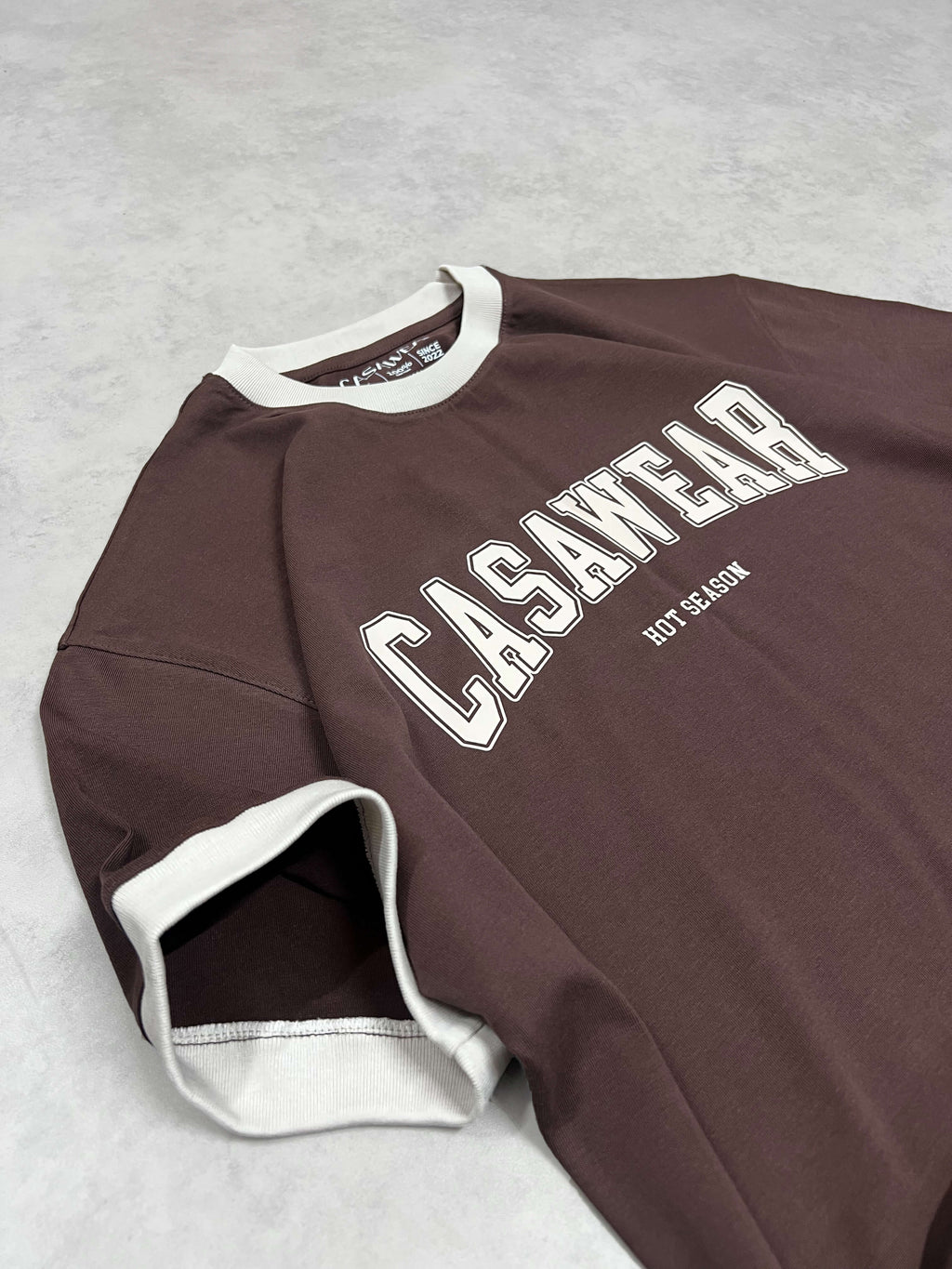 Hot Season Ringer Tee - Espresso