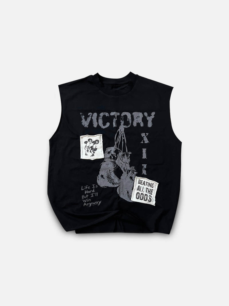Victory Patched Tank - Black