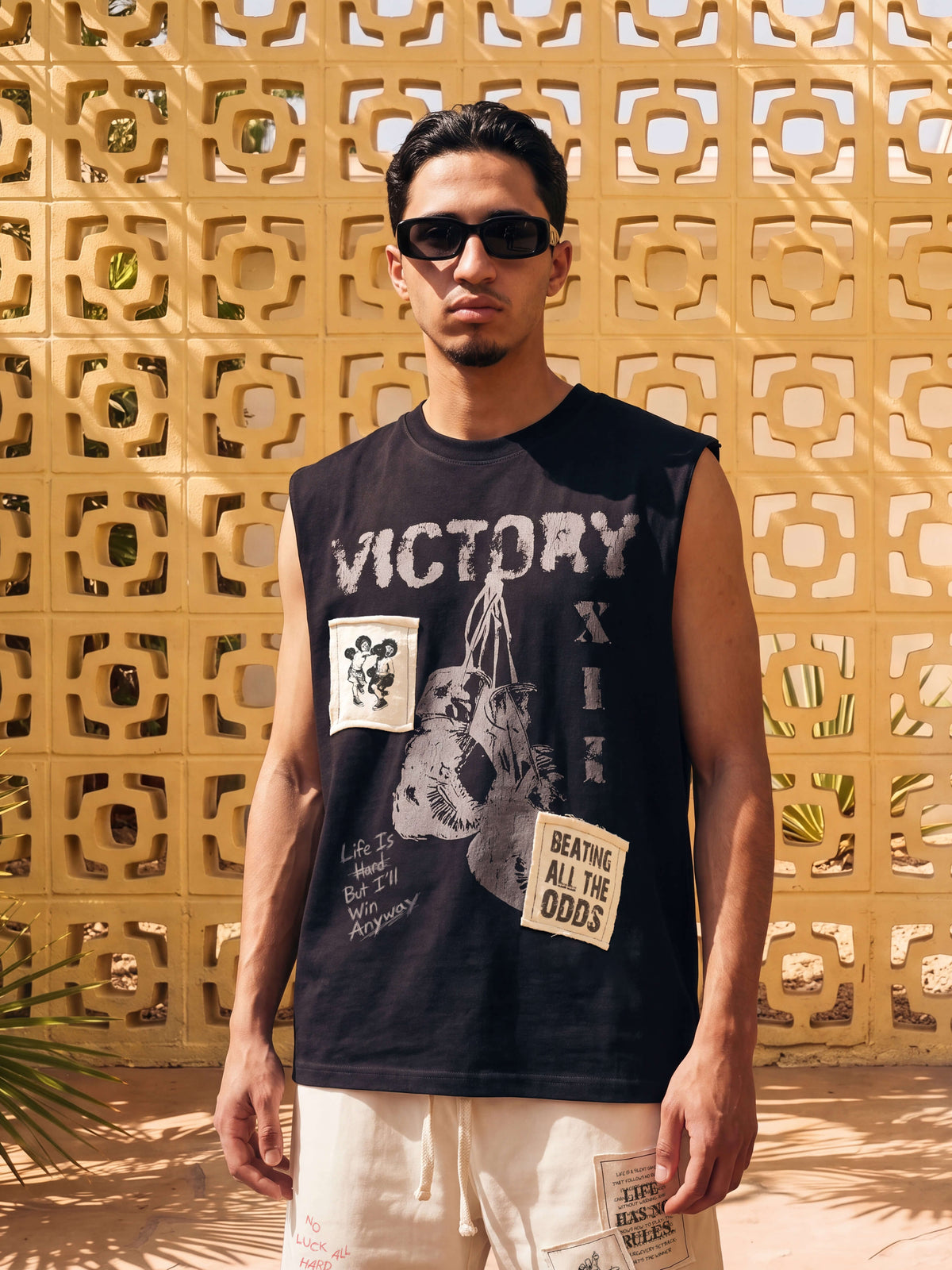 Victory Patched Tank - Black