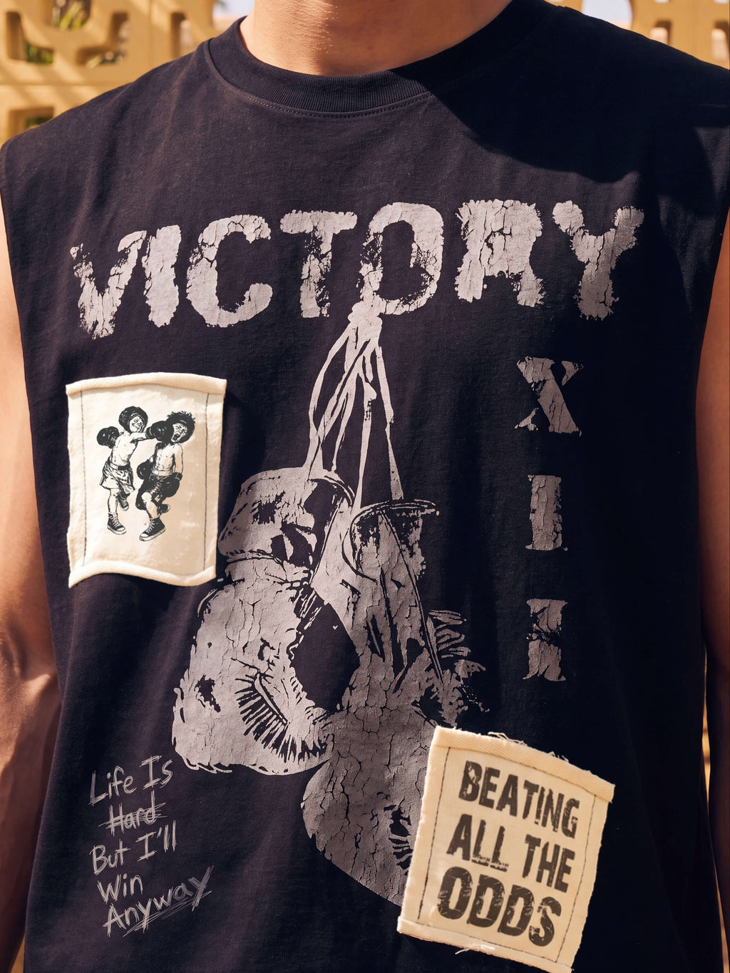 Victory Patched Tank - Black