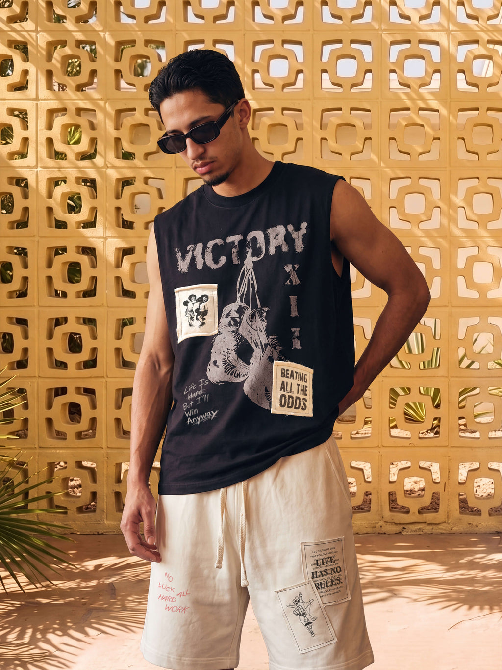 Victory Patched Tank - Black