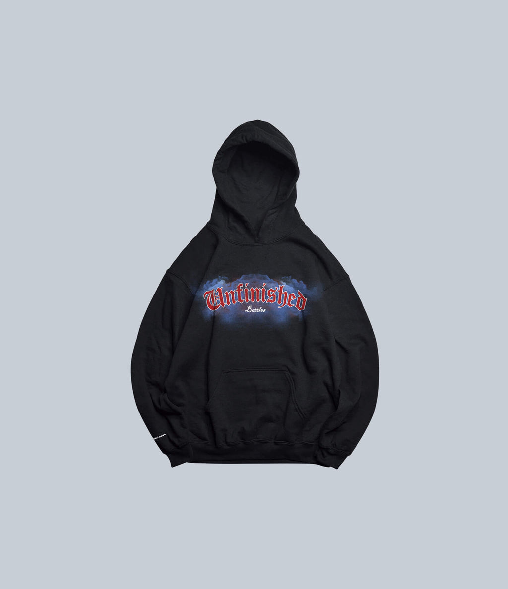 UNFINISHED BATTLES HOODIE - BLACK