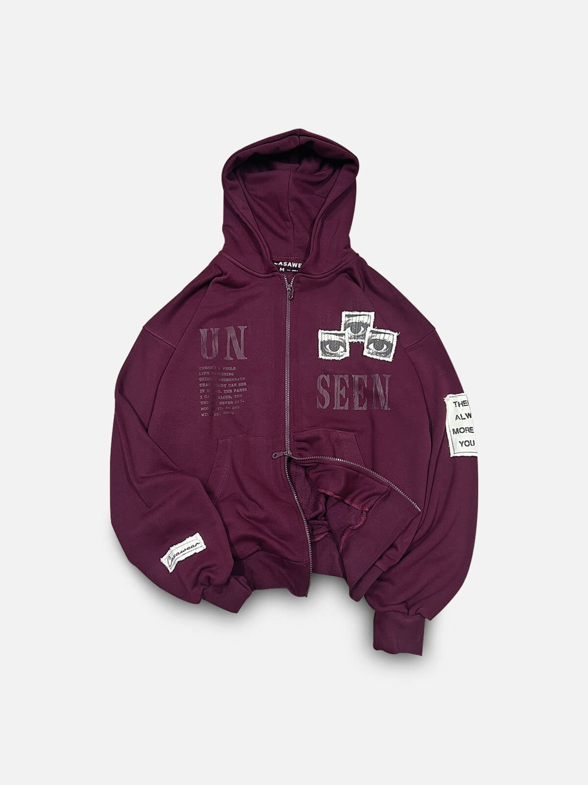 Unseen Patch Hoodie - Wine