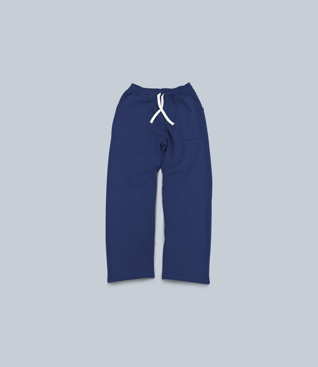 wide-legs sweatpant – indigo